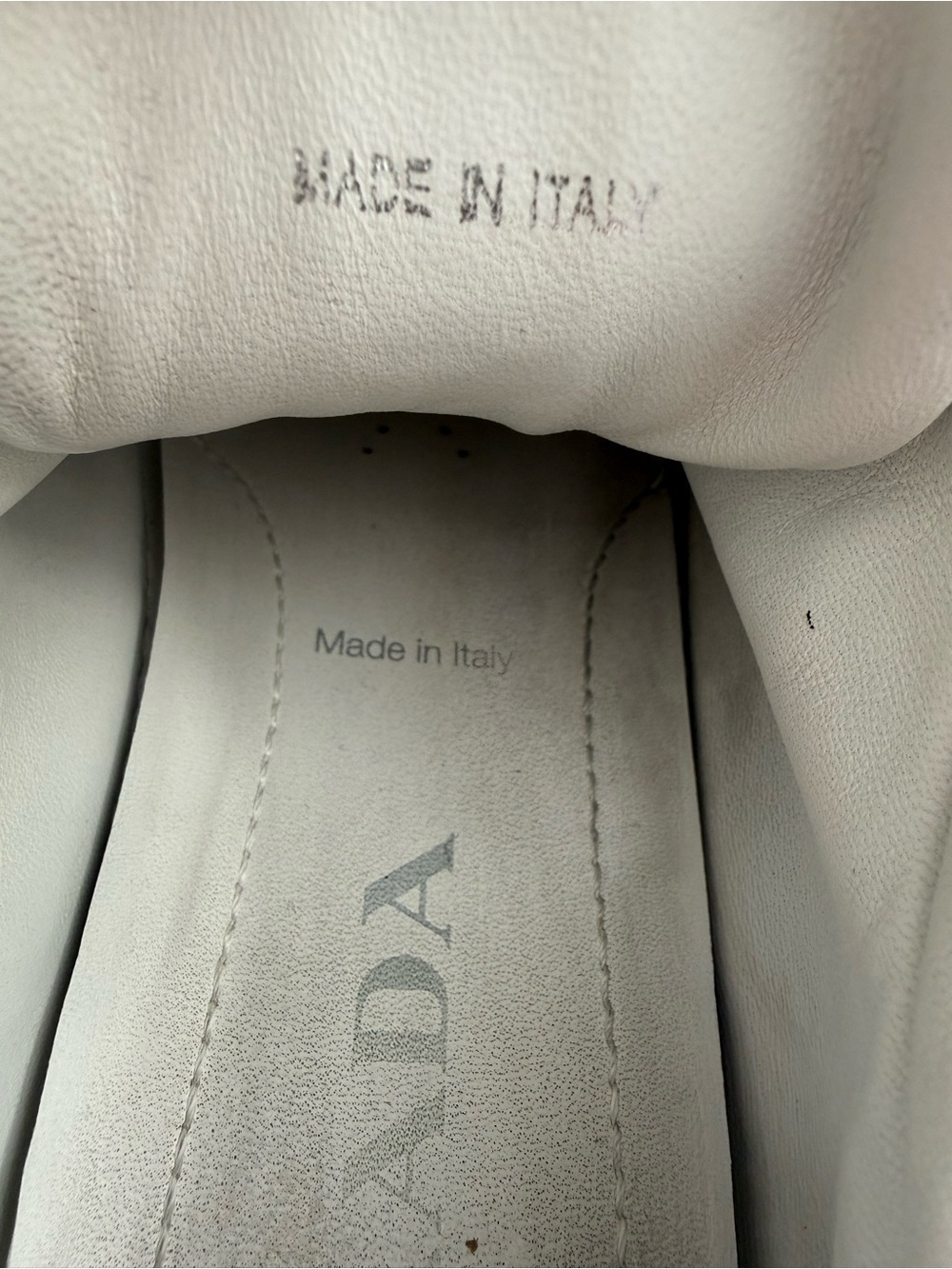 Prada women size 6.5 White Leather Platform Lace-Up Sneakers - Picture 10 of 10